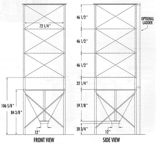 Galvanized Surge Bin Diagram